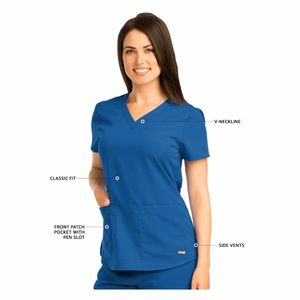 Grey's Anatomy 2-Pocket V-Neck Scrub Top | Small